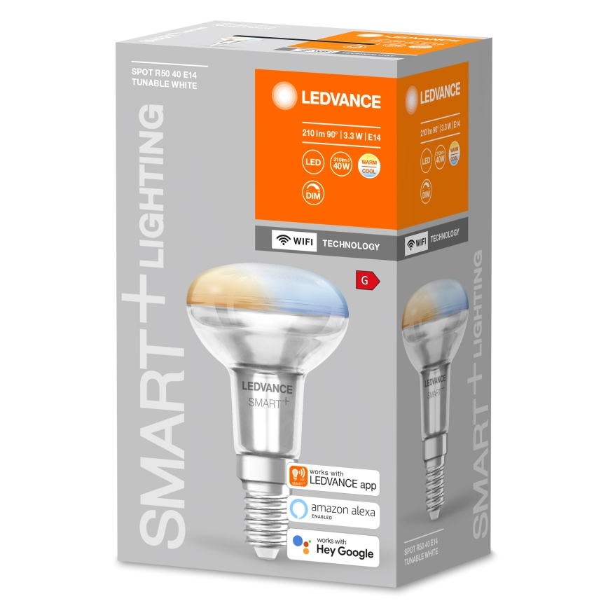 LED prigušiva reflektorska žarulja SMART+ R50 E14/3,3W/230V 2700-6500K Wi-Fi - Ledvance