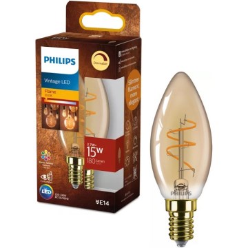 LED žarulja s prigušivanjem VINTAGE Philips B35 E14/2,7W/230V 1800K
