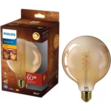 LED žarulja s prigušivanjem VINTAGE Philips G125 E27/7,3W/230V 2200K