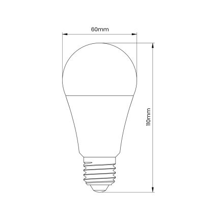 LED žarulja sa senzorom pokreta i sumraka A60 E27/9W/230V 3000K