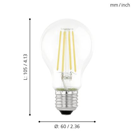 LED žarulja sa senzorom sumraka Vintage A60 E27/6W/230V 3000K - Eglo 11886