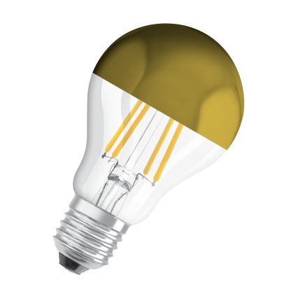 LED Žarulja sa zrcalnim vrhom FILAMENT E27/6,5W/230V 2700K zlatna - Osram