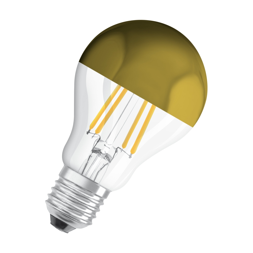LED Žarulja sa zrcalnim vrhom FILAMENT E27/6,5W/230V 2700K zlatna - Osram