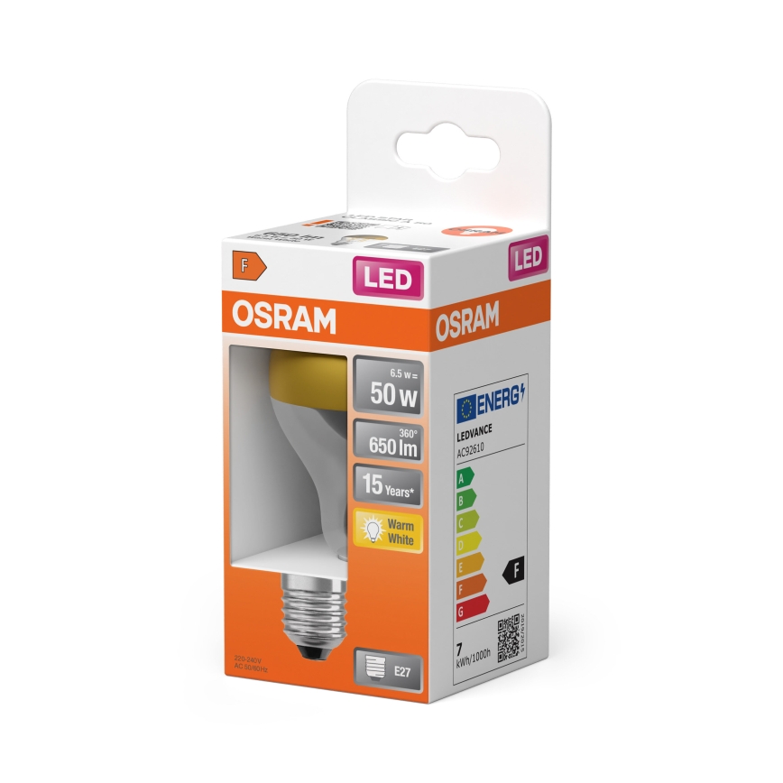 LED Žarulja sa zrcalnim vrhom FILAMENT E27/6,5W/230V 2700K zlatna - Osram
