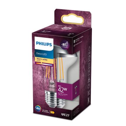 LED Žarulja sa zrcalnom kalotom Philips DECO E27/4W/230V 2700K