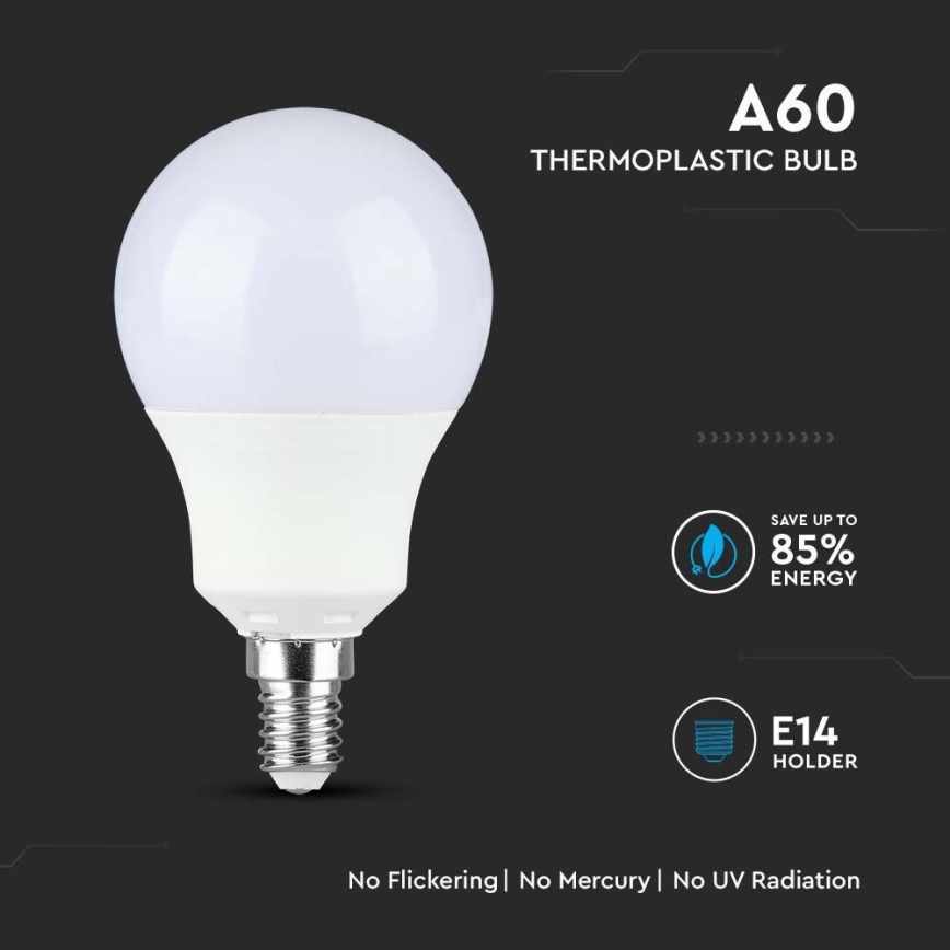 LED Žarulja SAMSUNG CHIP A60 E14/8,5W/230V 4000K