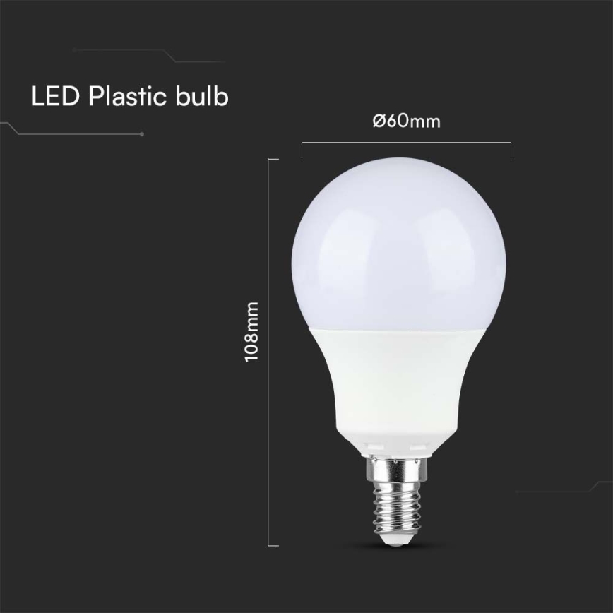 LED Žarulja SAMSUNG CHIP A60 E14/8,5W/230V 6500K