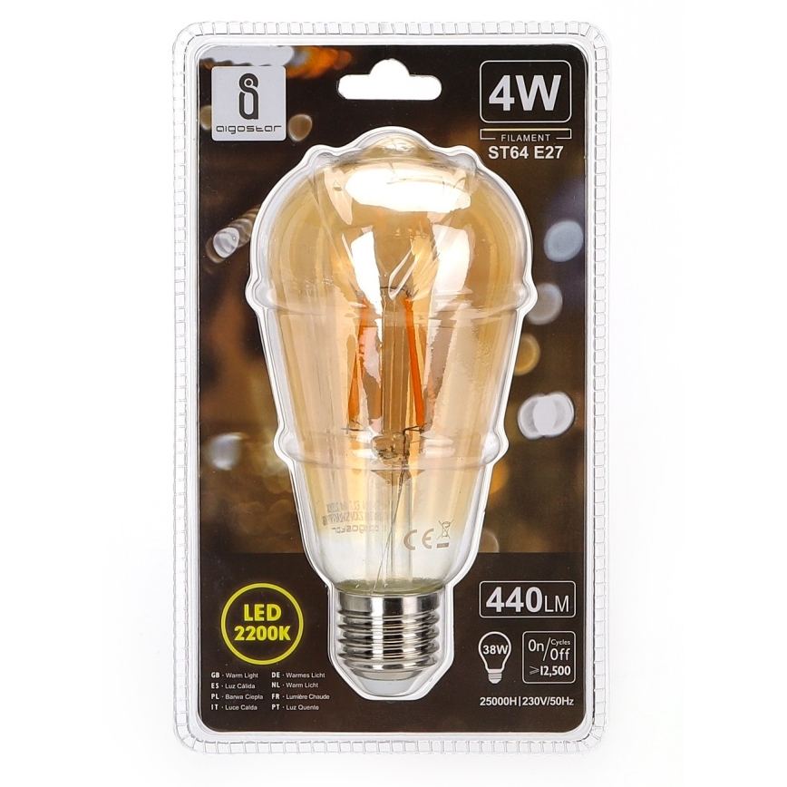 LED Žarulja ST64 E27/4W/230V 2200K - Aigostar