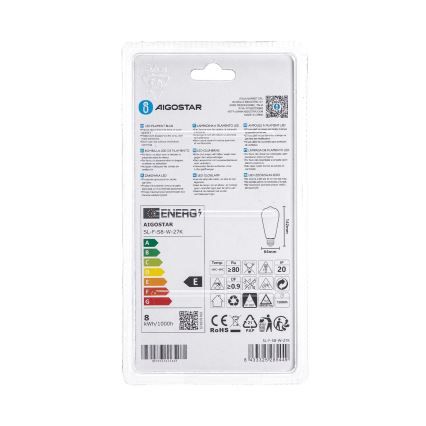 LED žarulja ST64 E27/8W/230V 2700K - Aigostar