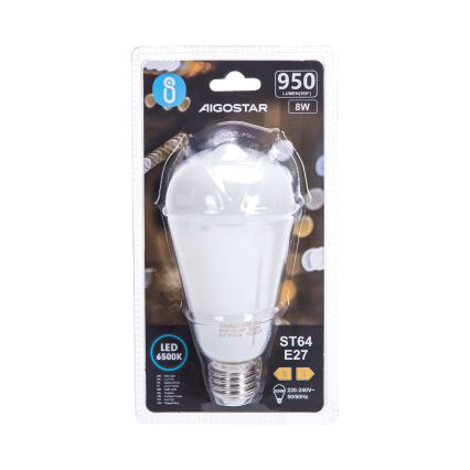 LED Žarulja ST64 E27/8W/230V 330° 6500K - Aigostar