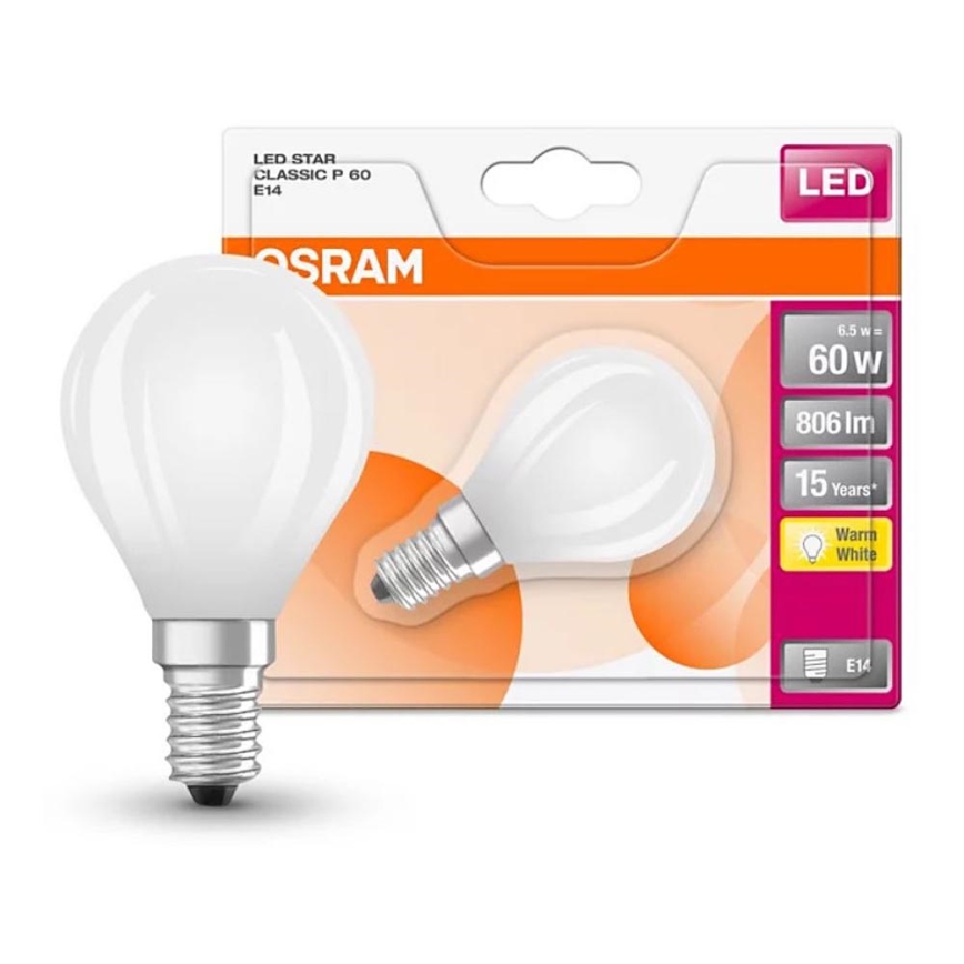 LED Žarulja STAR E14/6,5W/230V 2700K - Osram