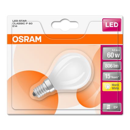 LED Žarulja STAR E14/6,5W/230V 2700K - Osram