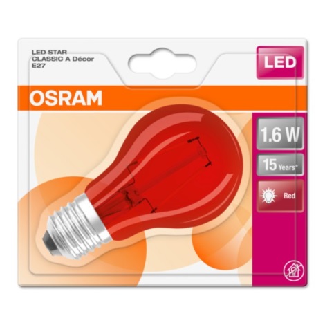 LED Žarulja STAR E27/1,6W/230V crvena - Osram