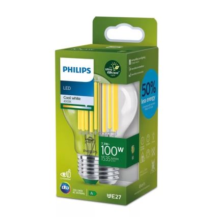 LED žarulja ULTRAEFFICIENT FILAMENT Philips A60 E27/7,3W/230V 4000K