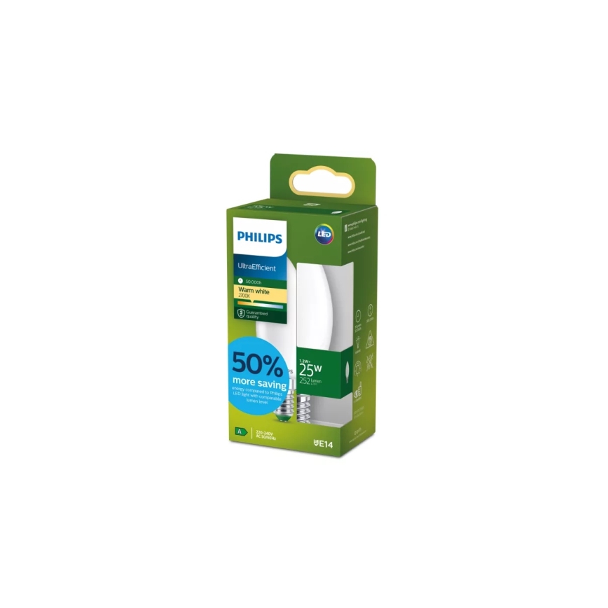 LED žarulja ULTRAEFFICIENT Philips B35 E14/1,2W/230V 2700K