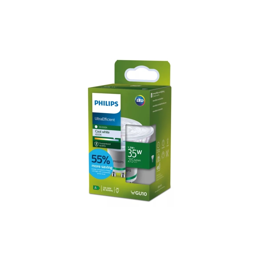 LED žarulja ULTRAEFFICIENT Philips PAR16 GU10/1,2W/230V 4000K