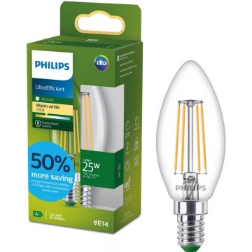 LED žarulja ULTRAEFFICIENT VINTAGE Philips B35 E14/1,2W/230V 2700K