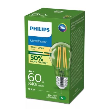LED žarulja ULTRAEFFICIENT VINTAGE Philips E27/4W/230V 2700K