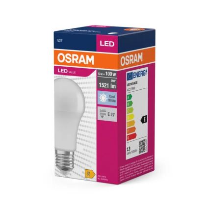 LED Žarulja VALUE A100 E27/13W/230V 4000K - Osram