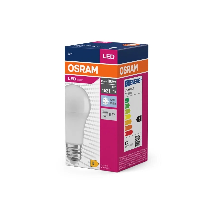 LED Žarulja VALUE A100 E27/13W/230V 4000K - Osram