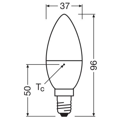 LED Žarulja VALUE B40 E14/4,9W/230V 6500K - Osram