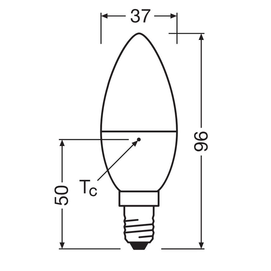 LED Žarulja VALUE B40 E14/4,9W/230V 6500K - Osram