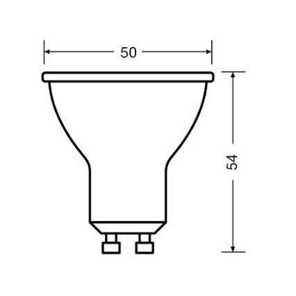 LED Žarulja VALUE PAR16 GU10/4,5W/230V 4000K 36° bijela - Osram