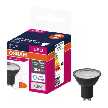 LED Žarulja VALUE PAR16 GU10/4,5W/230V 6500K 120° crna - Osram