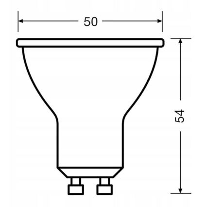 LED Žarulja VALUE PAR16 GU10/6,9W/230V 2700K 120° crna - Ledvance