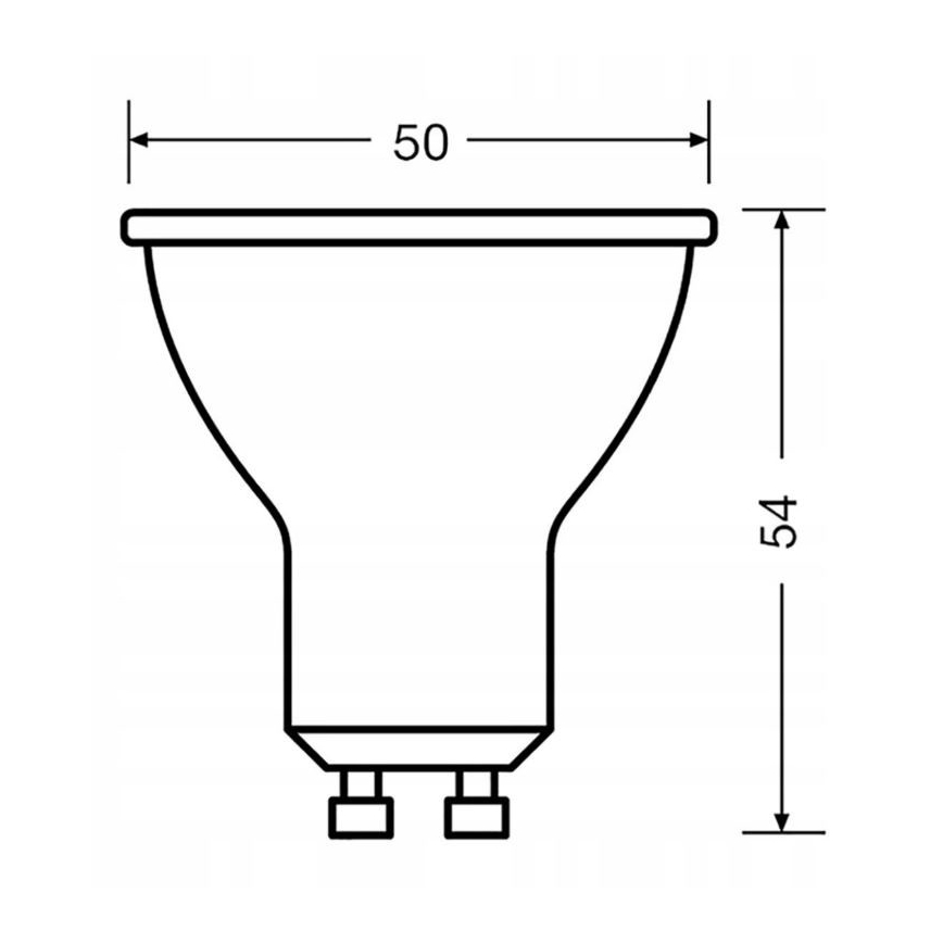 LED Žarulja VALUE PAR16 GU10/6,9W/230V 2700K 120° crna - Ledvance