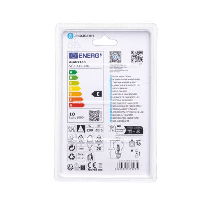 LED žarulja VINTAGE A60 E27/10W/230V 2200K - Aigostar