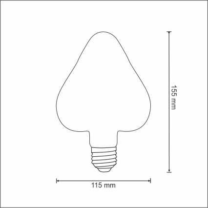 LED žarulja VINTAGE AMBER E27/2,5W/230V 2000K