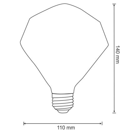 LED žarulja VINTAGE AMBER E27/4W/230V 2700K