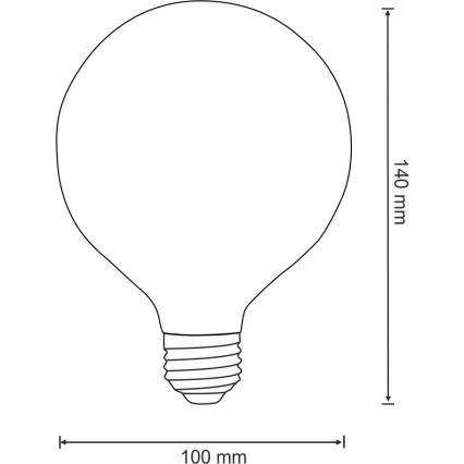 LED žarulja VINTAGE AMBER E27/4W/230V G100 2700K