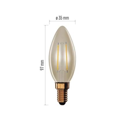 LED Žarulja VINTAGE E14/2,5W/230V 2200K