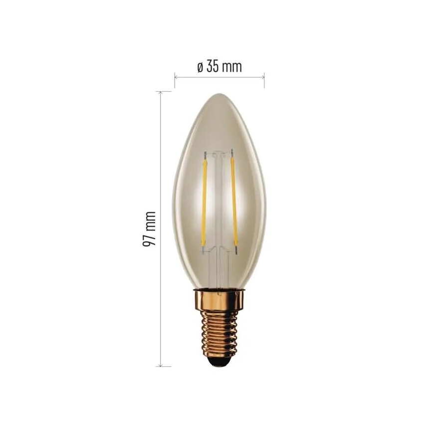 LED Žarulja VINTAGE E14/2,5W/230V 2200K