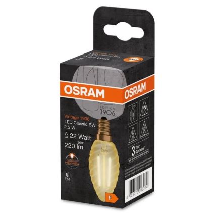 LED Žarulja VINTAGE E14/2,5W/230V 2400K - Osram