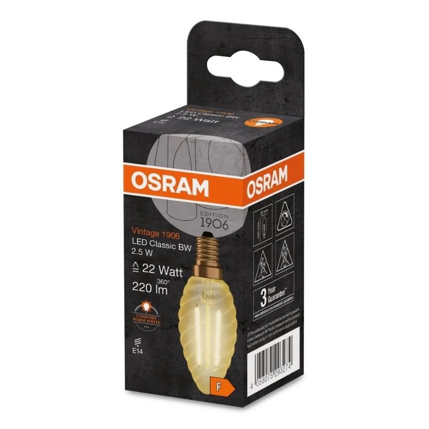 LED Žarulja VINTAGE E14/2,5W/230V 2400K - Osram