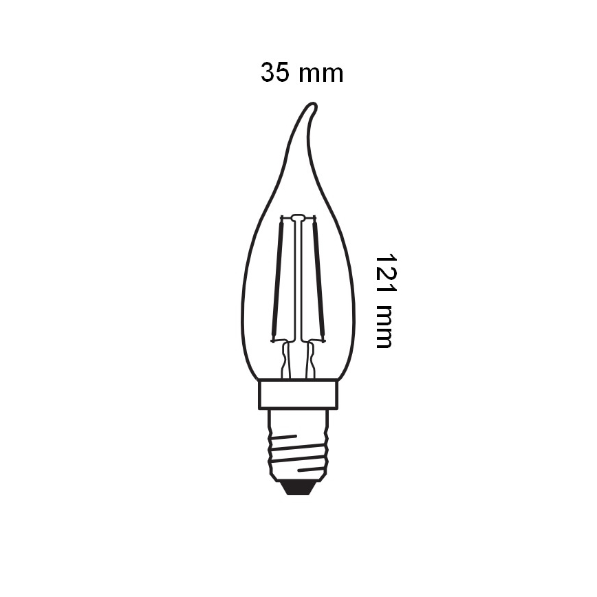 LED žarulja Vintage filament E14, 1,5 W, 230 V, 2400 K - Osram