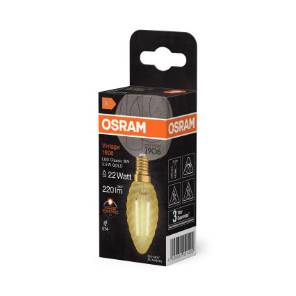 LED žarulja VINTAGE FILAMENT E14/2,5W/230V 2400K - Osram
