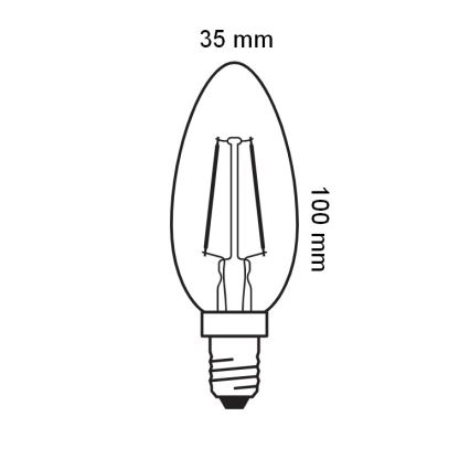 LED žarulja VINTAGE FILAMENT E14/2,5W/230V 2400K - Osram