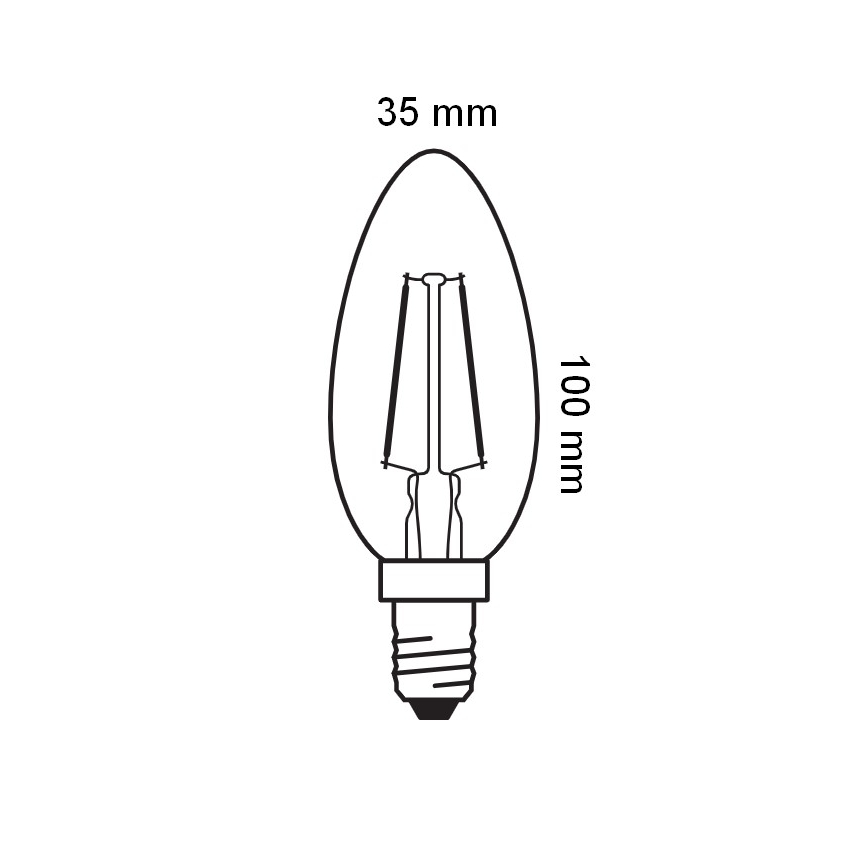 LED žarulja VINTAGE FILAMENT E14/2,5W/230V 2400K - Osram