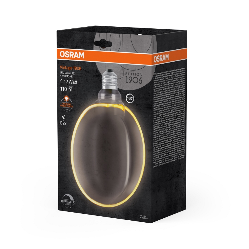 LED žarulja s mogućnošću prigušivanja VINTAGE FILAMENT E27/4W/230V 1800K - Osram