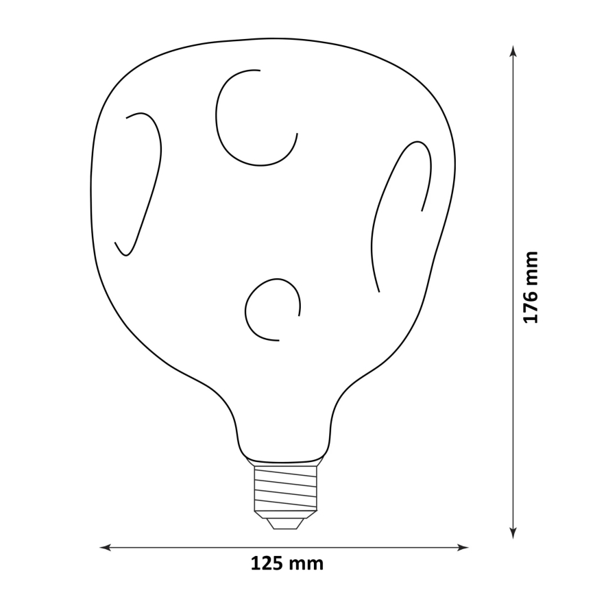 LED žarulja VINTAGE FILAMENT G125 E27/2,4W/230V 1800K
