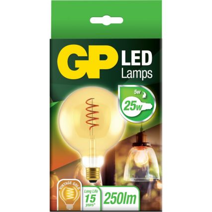 LED Žarulja VINTAGE G125 E27/5W/230V 2000K - GP