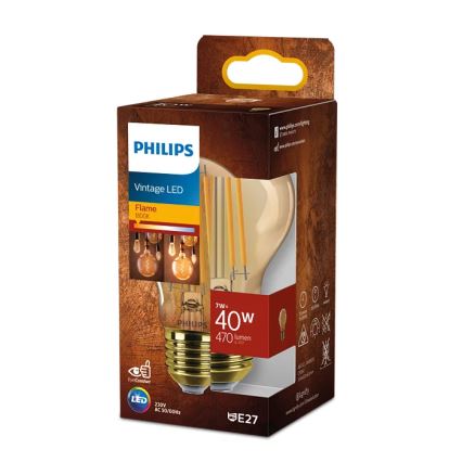 LED Žarulja VINTAGE Philips A60 E27/7W/230V 1800K