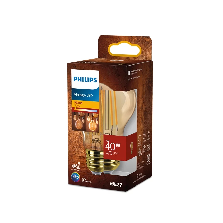 LED žarulja VINTAGE Philips A60 E27/7W/230V 1800K