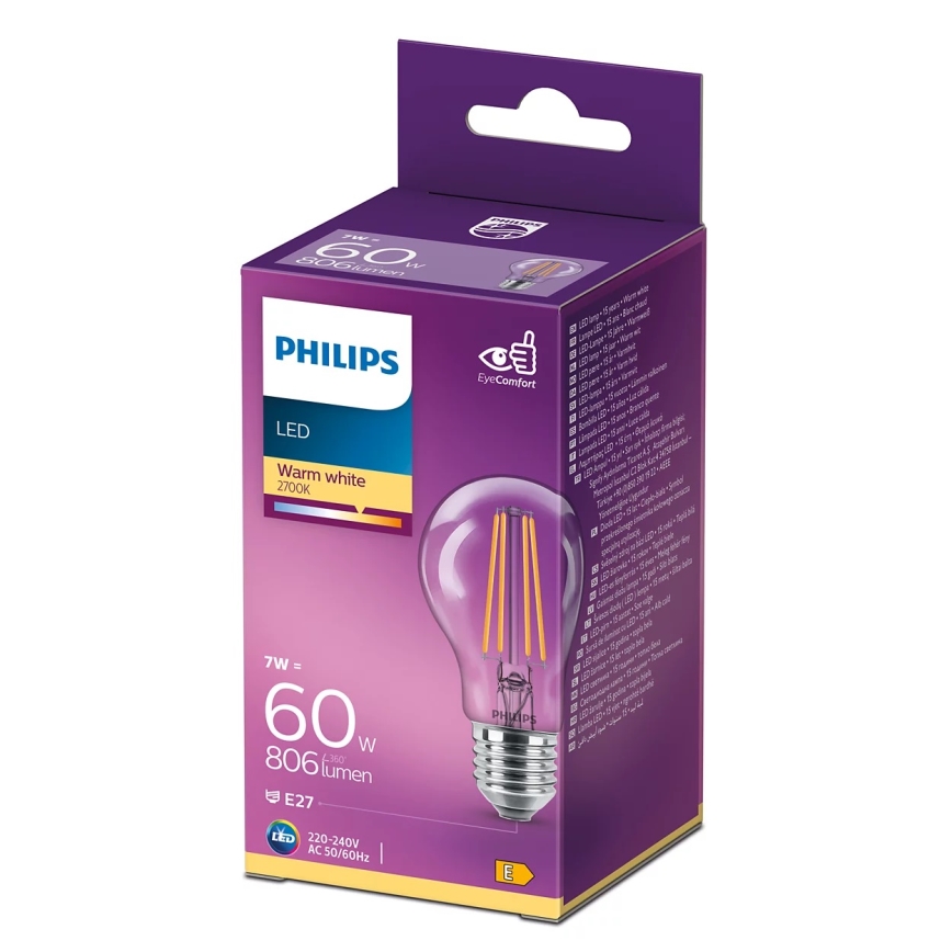 LED Žarulja VINTAGE Philips A60 E27/7W/230V 2700K