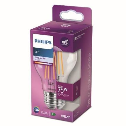 LED Žarulja VINTAGE Philips A60 E27/8,5W/230V 4000K