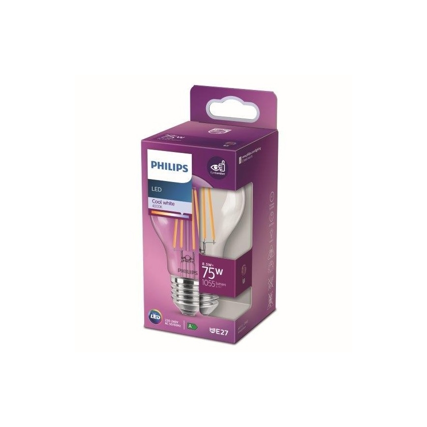 LED Žarulja VINTAGE Philips A60 E27/8,5W/230V 4000K